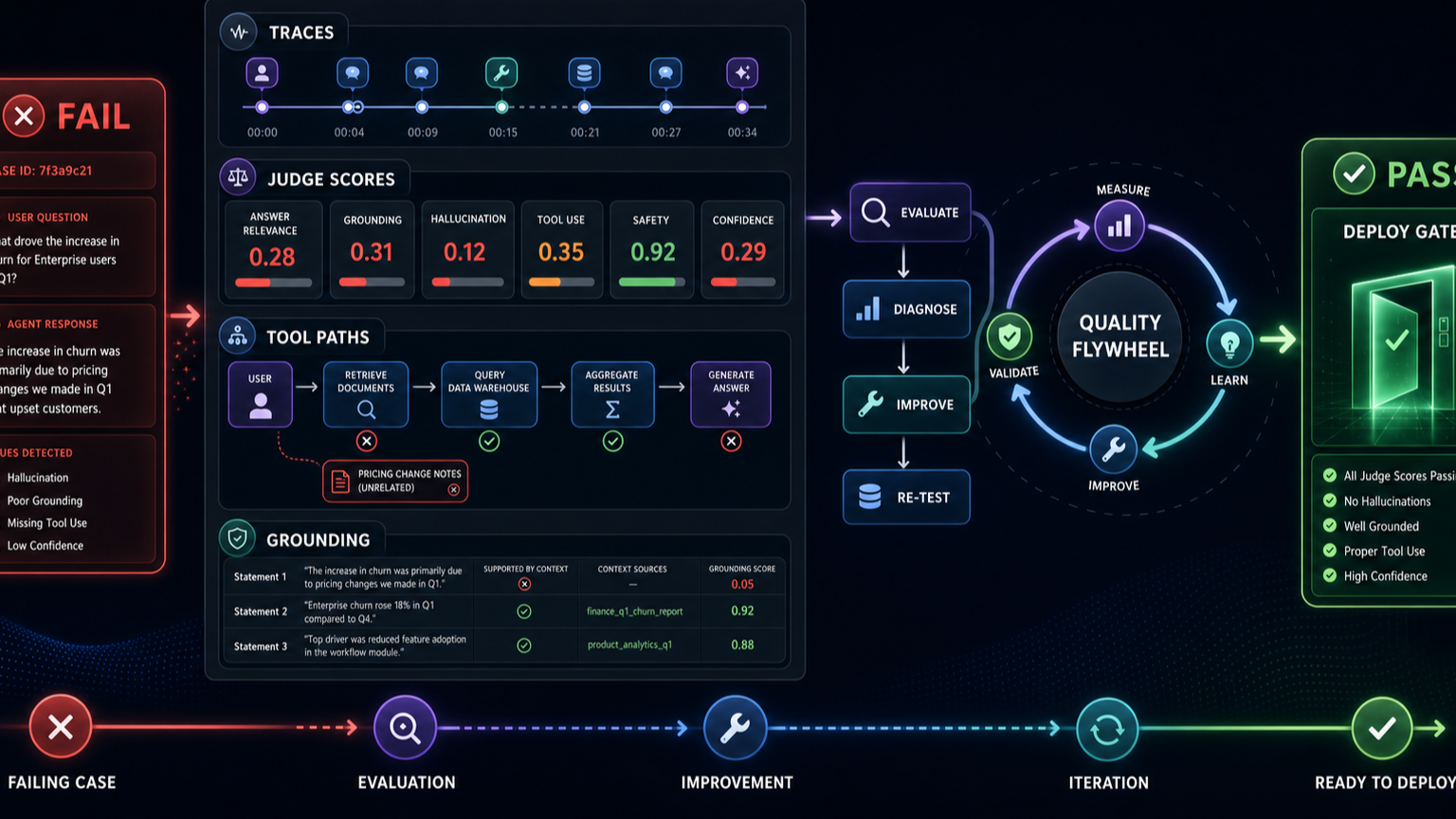 agents-cli eval flywheel